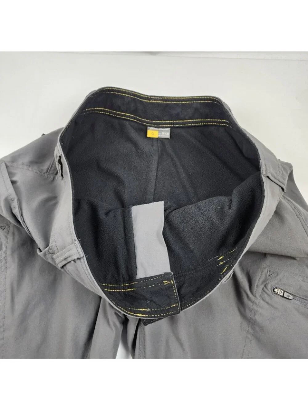 Eddie Bauer Travex Pants Mens 38x30 Guide Pro Lined Gray Nylon Hiking